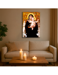 La Virgen de los Lirios by Willian-Adolphe Bouguereau  50x73 cm Cuadro