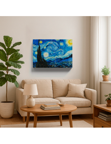 The Starry Night - Vincent Van Gogh  50x62 cm Cuadro Lienzo Canvas