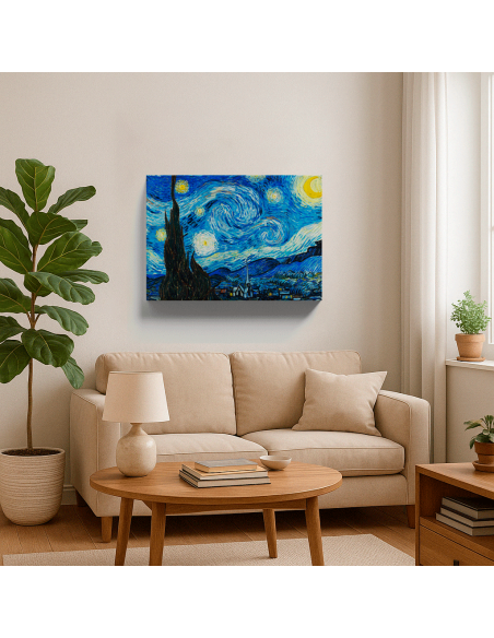 The Starry Night - Vincent Van Gogh  50x62 cm Cuadro Lienzo Canvas