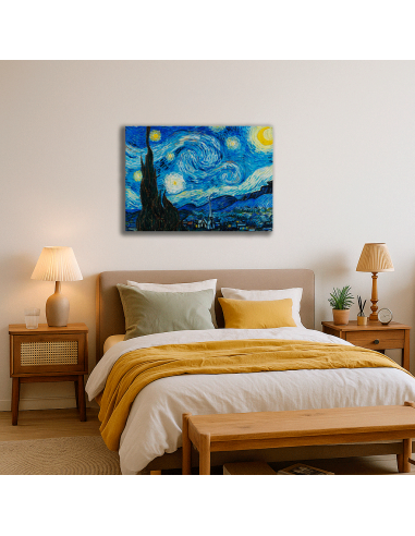 The Starry Night - Vincent Van Gogh  50x62 cm Cuadro Lienzo Canvas