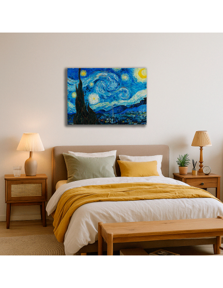 The Starry Night - Vincent Van Gogh  50x62 cm Cuadro Lienzo Canvas