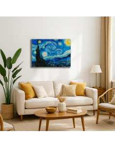 The Starry Night - Vincent Van Gogh  50x62 cm Cuadro Lienzo Canvas