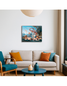 The Triumph of Venus -Francois Boucher 62x50 cm Cuadro Lienzo Canvas