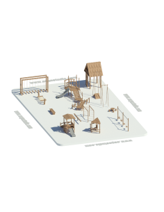 Pack Juegos Infantiles en Madera para Revit | Modelos 3D BIM (.rvt)