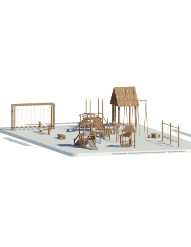 Pack Juegos Infantiles en Madera para Revit | Modelos 3D BIM (.rvt)