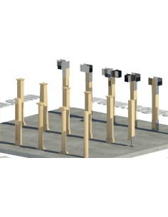 Pack de Columnas de Madera con Conectores Metálicos para Revit | Model 2