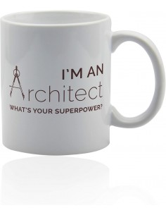 Taza Arquitecto 11 oz  Cerámica Blanca “I’m an Architect”
