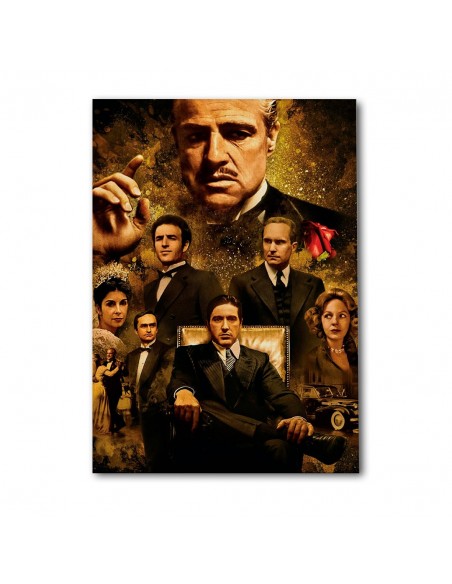 Cuadro El Padrino en Lienzo Canvas | Arte Cinematográfico Decorativo