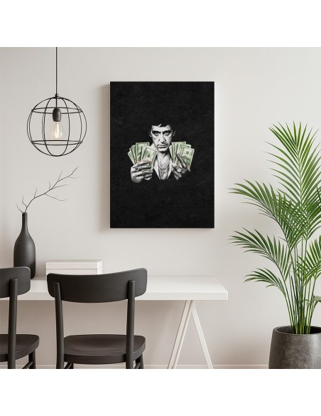 Tony Montana Money – Cuadro Decorativo en Lienzo Canvas