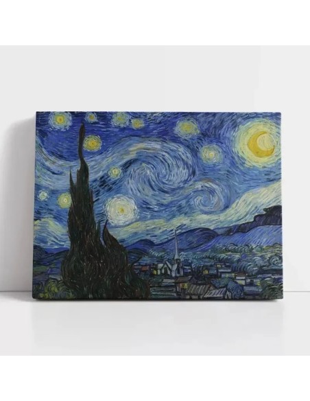 Cuadro La Noche Estrellada Van Gogh 55x70cm en Lienzo Canvas - Arte