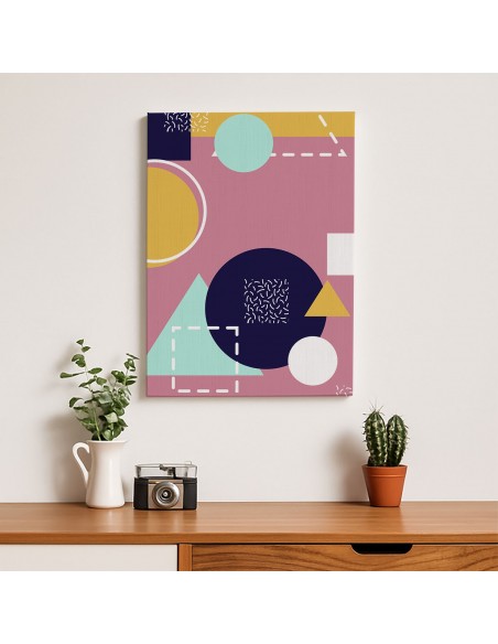 Geometría Pastel – Cuadro Decorativo en Lienzo Canvas