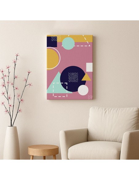 Geometría Pastel – Cuadro Decorativo en Lienzo Canvas