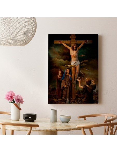 La Crucifixión de Cristo – Cuadro Religioso en Lienzo Canvas